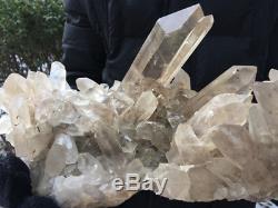 11.7LB Large natural clear quartz rock crystal cluster point specimen reiki heal