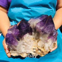 11.7LB Natural Amethyst Cluster Quartz Crystal Mineral Specimen Healing