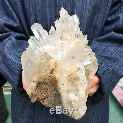 11.7LB Natural Clear quartz cluster Mineral crystal specimen healing ATD139-FA