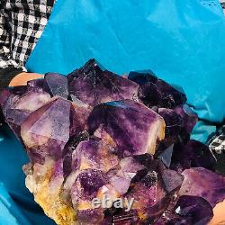 11.92LB Natural Amethyst Cluster Quartz Crystal Mineral Specimen Healing