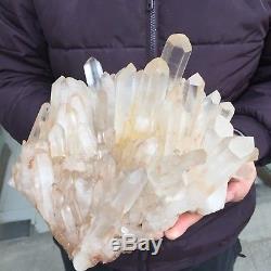 11.9lb 6.4 Natural Beautiful Rock Crystal Quartz Cluster Specimen EB34