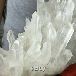 11.9lb Large Natural Clear White Quartz Crystal Cluster Rough Healing Specimen