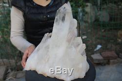 11000g(24.2lb) Natural Beautiful Clear Quartz Crystal Cluster Tibetan Specimen