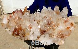 110lb Rare huge Natural New find Red Quartz Crystal Cluster Display Specimens