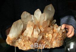11176g Clear Natural red base QUARTZ Crystal Cluster Specimen From Tibetan