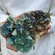 1120g Natural Green Cube Fluorite Quartz Crystal Cluster Mineral Specimen