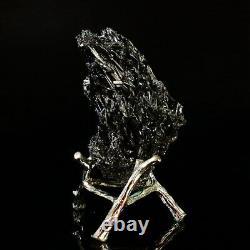 116g Natural Stibnite Cluster Crystal Quartz Mineral Specimen Decoration Energy