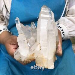 1170G Large Natural White Quartz Crystal Cluster Rough Specimen Healing Stone