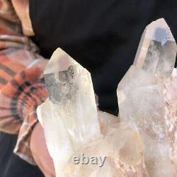 1180g HUGE Clear White Quartz Crystal Cluster Rough Specimen Healing Stone 273