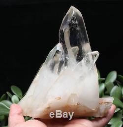 1180g Natural Crystal clear Beautiful White QUARTZ Crystal Cluster Specimen