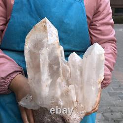 11LB Natural Transparent White Quartz Crystal Cluster Specimen Healing 2243