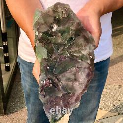 12.14lb Natural cubic Fluorite Crystal Cluster mineral sample healing