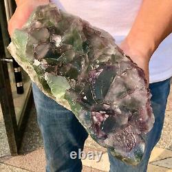 12.14lb Natural cubic Fluorite Crystal Cluster mineral sample healing