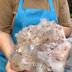 12.54LB Natural Clear white quartz crystal cluster Mineral specimen healing