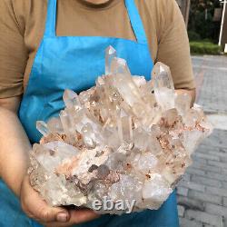 12.54LB Natural Transparent White Quartz Crystal Cluster Specimen Healing 1818
