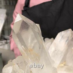 12.65LB Natural White Clear Quartz Crystal Cluster Rough Healing Specimen