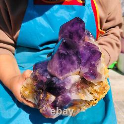 12.76LB Natural Amethyst Cluster Quartz Crystal Mineral Specimen Healing