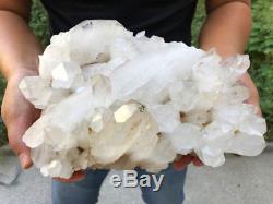 12.9lb Large Natural Clear Quartz Rock Crystal Cluster Point Specimen For Gift
