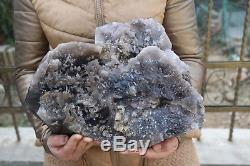 12000g(26.4lb) Natural Beautiful Black Quartz Crystal Cluster Tibetan Specimen