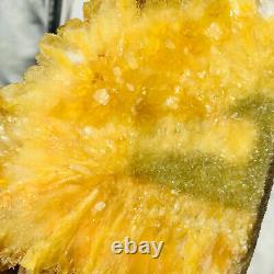1215g Large Sparkling Gold Yellow Quartz Crystal Cluster Rough Mineral Specimen