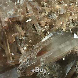 1227g Rare Natural Settlings Smoky Quartz Crystal Cluster Rough Healing Specimen