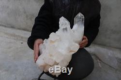 12350g(27.2lb) Natural Beautiful Clear Quartz Crystal Cluster Tibetan Specimen