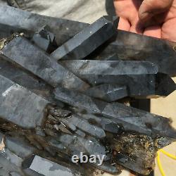 12520g Huge Natural Black Quartz Crystal Cluster Rough Healing Specimen