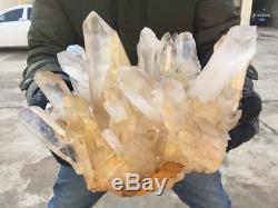 12825g Large natural quartz gemtstone crystal cluster point specimen reiki heali