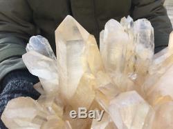 12825g Large natural quartz gemtstone crystal cluster point specimen reiki heali