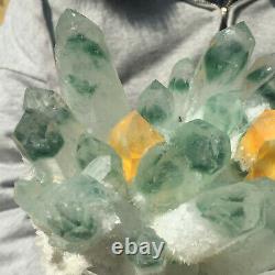 1299g Large Clear Green Phantom Quartz Crystal Cluster Healing Mineral Specimen