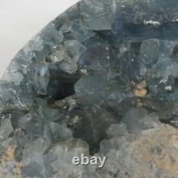 12LB 8 Natural Baby Blue Celestite Quartz Crystal Geode Cluster Points Brazil