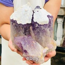 12LB Natural Amethyst Quartz Geode Druzy Crystal Cluster Healing Uruguay A882