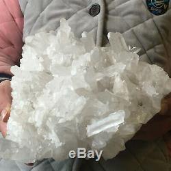 13.0lb Huge Natural White Quartz Crystal Cluster Rough Specimen Healing