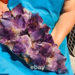 13.2LB Natural Amethyst Geode Cluster Quartz Crystal Specimen Healing