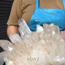 13.2LB Natural White Quartz Crystal Cluster Rough Specimen Healing Stone