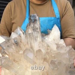 13.2LB Natural White Quartz Crystal Cluster Rough Specimen Healing Stone