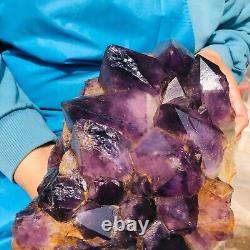 13.31 LB Natural Amethyst Quartz Crystal Cluster Specimen Healing HH358