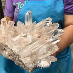 13.53LB Large Natural White Quartz Crystal Cluster Rough Specimen HEALING