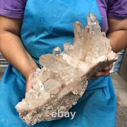 13.68LB Natural White Quartz Crystal Cluster Rough Specimen Healing Stone