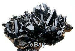 13.7LB Natural Beauty Rare Black Quartz Crystal Cluster Mineral Specimen