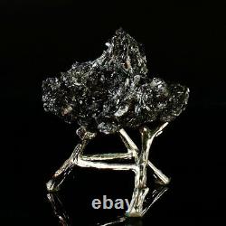 130g Natural Stibnite Cluster Crystal Quartz Mineral Specimen Decoration Energy