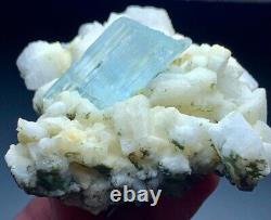 132 Grams Mind Blowing AQUAMARINE Crystal Bunch Specimen From Afghanistan