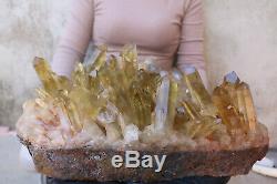 13200g(29lb) Natural Beautiful Citrine Quartz Crystal Cluster Tibetan Specimen