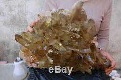 13200g(29lb) Natural Beautiful Citrine Quartz Crystal Cluster Tibetan Specimen