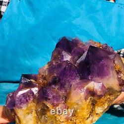 1340g HUGE Natural Purple Quartz Crystal Cluster Rough Specimen Healing 661