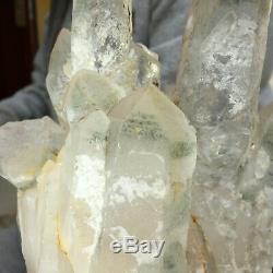 1371g Large Natural Green Quartz Crystal Cluster Rough Healing Specimen