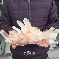 14.7lb 10.4 Natural Beautiful Rock Crystal Quartz Cluster Specimen EB33