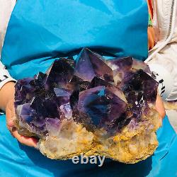 14.89LB Natural Amethyst Cluster Quartz Crystal Mineral Specimen Healing
