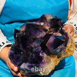14.89LB Natural Amethyst Cluster Quartz Crystal Mineral Specimen Healing