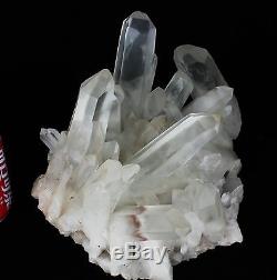14.8lb AAA+++ Clear Natural White QUARTZ Crystal Cluster Specimen
